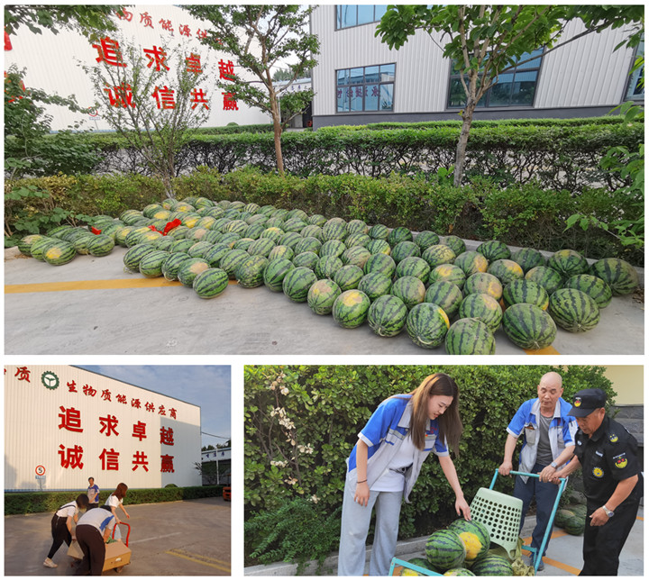各部門派來領西瓜的代表，各個喜笑顏開.jpg