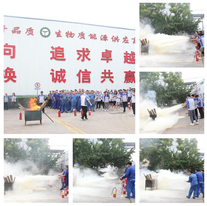 隨后，集團(tuán)消防安全員為廣大職工講解滅火器和消防水槍的使用方法，并現(xiàn)場演示。廣大員工積極參與到教學(xué)演練當(dāng)中，進(jìn)一步鞏固消防培訓(xùn)知識。