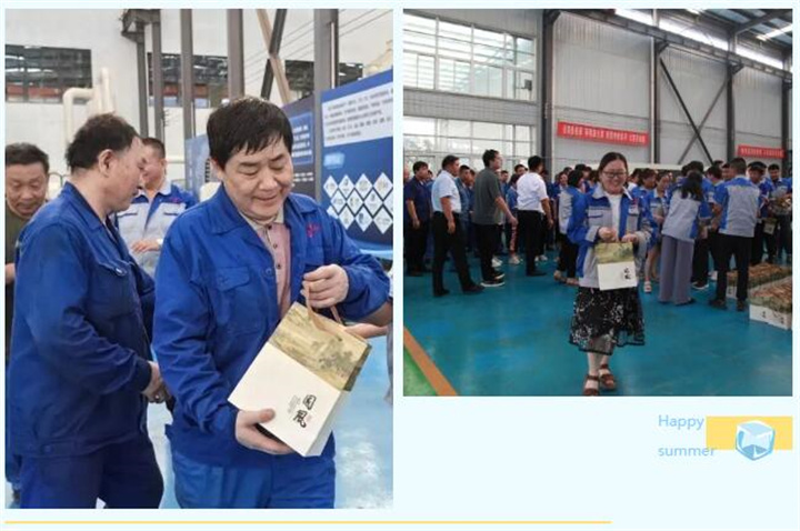 隨著炎炎夏日的來臨，近期氣溫逐步攀升，為切實做好夏季防暑降溫工作，保障員工的身體健康，7月17日下午，山東金格瑞開展“您戰(zhàn)高溫助振興 我送清涼鼓干勁”--夏送清涼主題活動，給所有的員工送上了防暑降溫茶，用愛心給這個炎夏降溫。.jpg